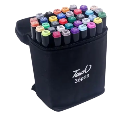Set Arte 36 marcadores con doble punta + estuche
