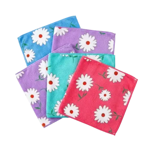 Pack 5 Paños de Limpieza 30x30cm Diseño Floral - imagen principal