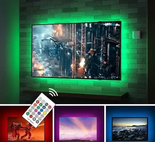 Tira LED RGB 2 Metros Control Colores y USB - imagen 2