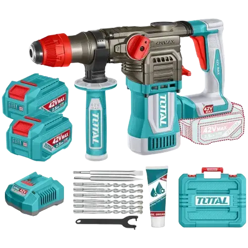ROTOMARTILLO INALÁMBRICO 42V 2.5J SDS PLUS C/CARGADOR, MALETÍN Y 2 BATERÍAS 2.5Ah INDUSTRIAL - imagen 1