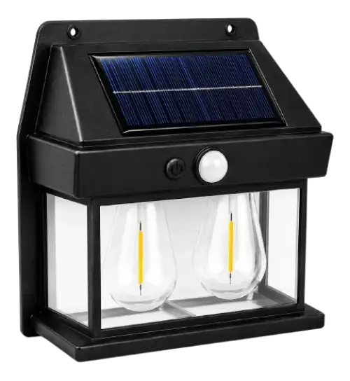 FOCO x2 LÁMPARAS c/PANEL SOLAR - imagen 1