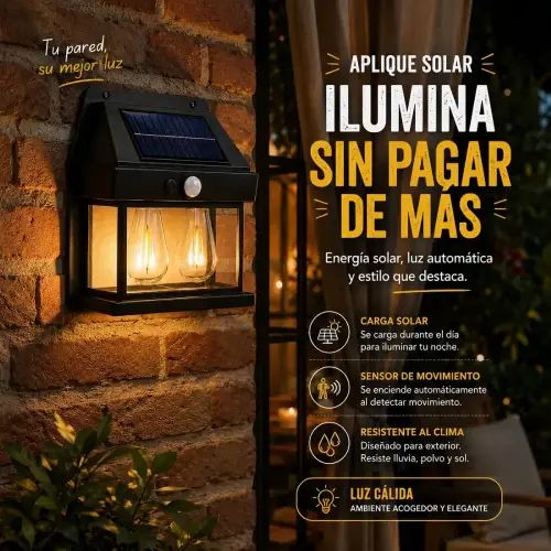 FOCO x2 LÁMPARAS c/PANEL SOLAR - imagen 2