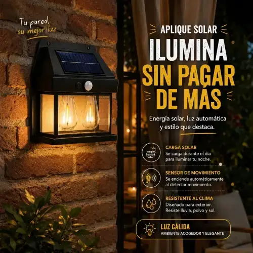 FOCO x2 LÁMPARAS c/PANEL SOLAR - imagen 2