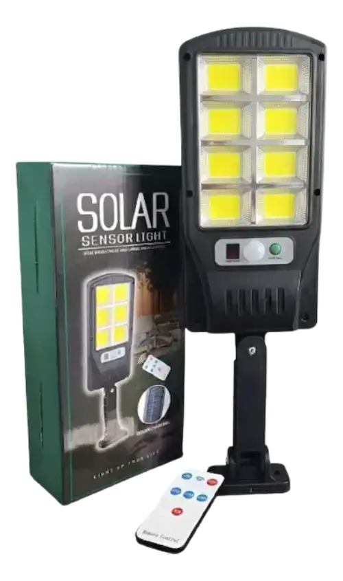 Foco 8 Led Luz Solar Exterior 90 W Con Control - imagen principal