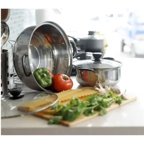 Olla de Acero Inox. con tapa de vidrio 26cm - imagen 2