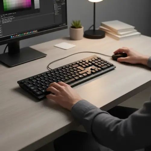 COMBO TECLADO EN ESPAÑOL Y MOUSE CON CABLE 1.5mts - imagen 3