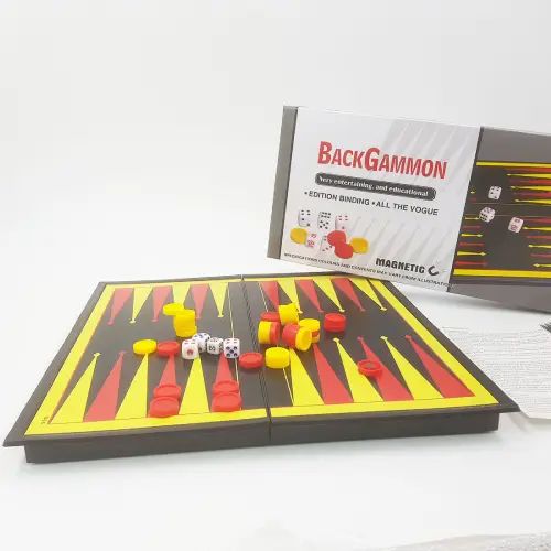 BACKGAMMON MAGNÉTICO PLEGABLE ABS 30x30x2cm - imagen 2