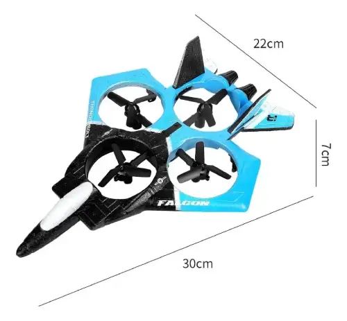 DRONE JET CON CÁMARA LUCES LED 15M 360° 30x7x22cm - imagen 2