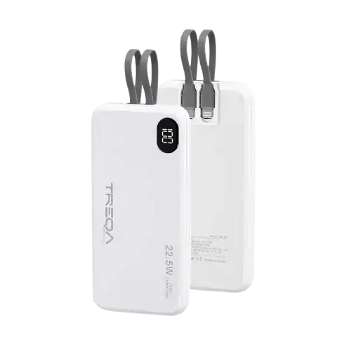 POWER BANK TREQA LCD CARGA RÁPIDA 1 USB C Y LIGHTNING 10000mAh - imagen 1