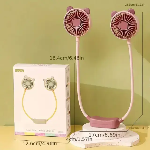 Mini Ventilador de Cuello Recargable 2 Velocidades - imagen 3