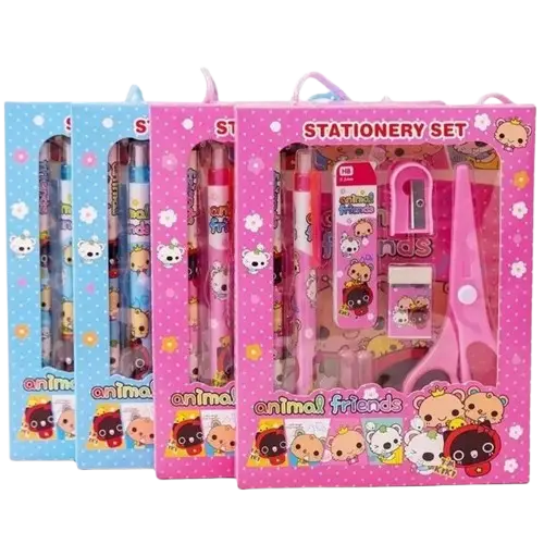 Set de Útiles Escolares con Diseños Divertidos