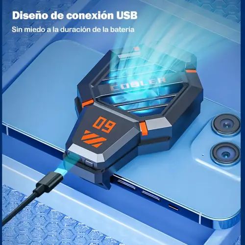 COOLER CON CABLE CELULARES 68-86MM 5V/1A ABS 10x6x4cm - imagen 2