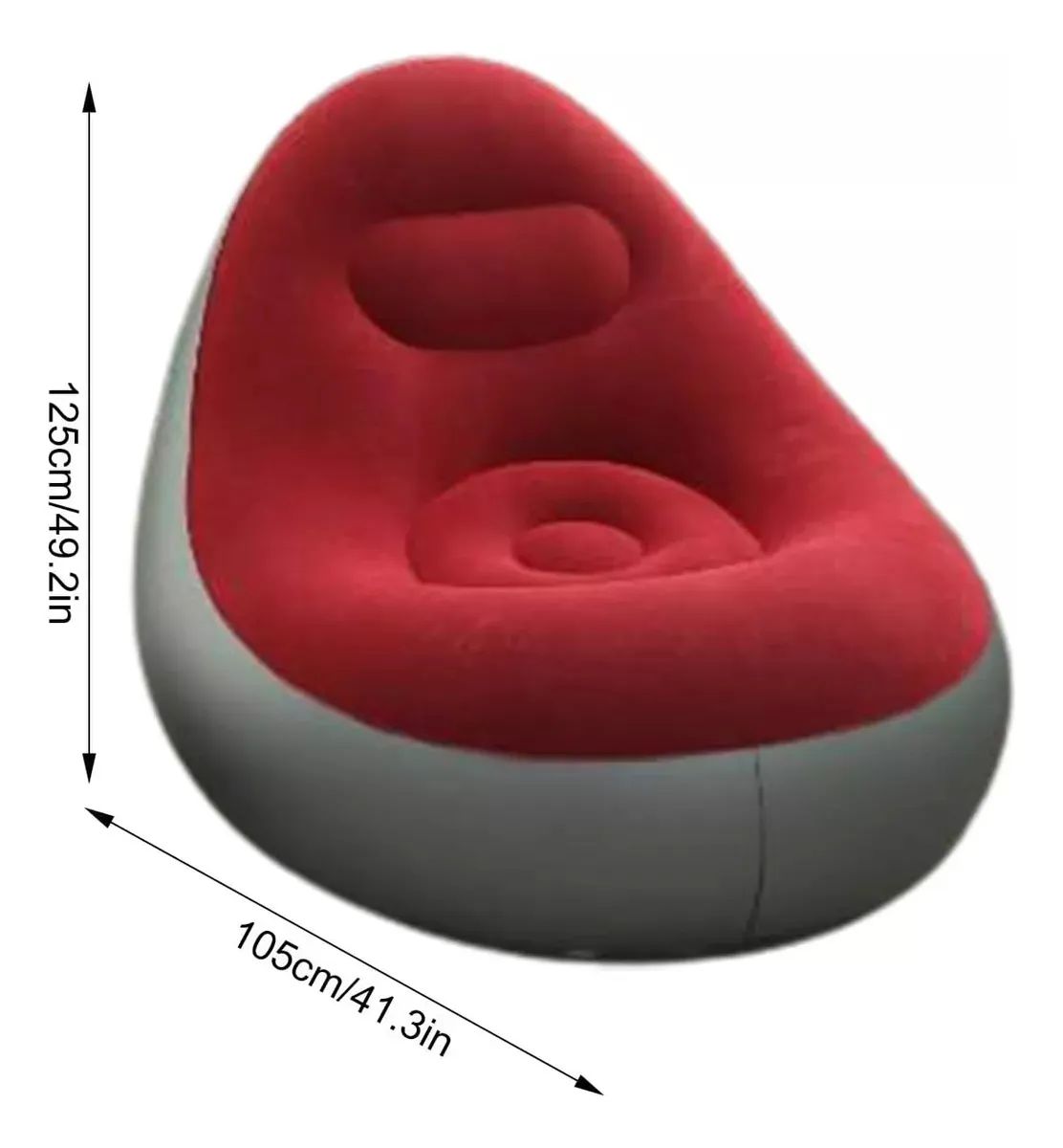 Puff Inflable con Reposa Pies Sillón + Inflador  - imagen 3