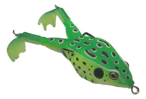 Señuelo Rana Silicona 9cm Patas Giratorias