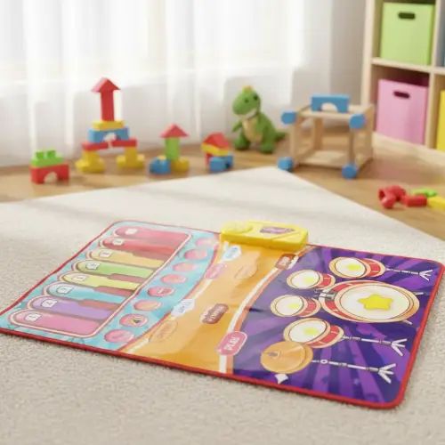 ALFOMBRA PLEGABLE INTERACTIVA MÚSICAL PARA NIÑOS VARIAS MELODÍAS 60x75cm - imagen 4